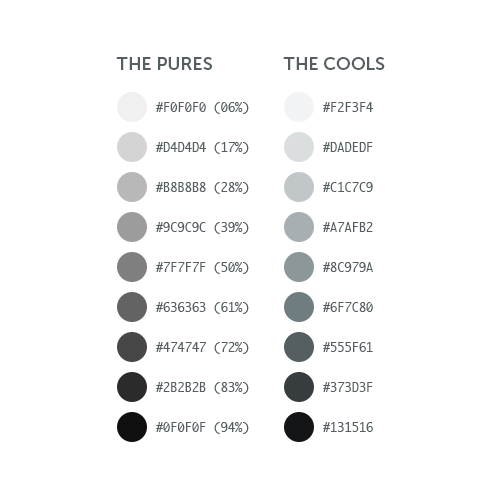 Pures and Cools – The Hex Values