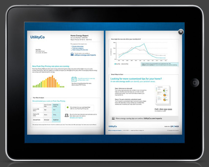 Opower's iPad - Reports (landscape)